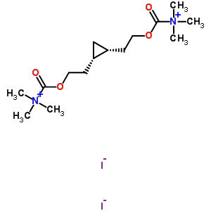 69766-51-4  [(1R,2S)-cyclopropane-1,2-diylbis(ethane-2,1-diyloxy)]bis[N,N,N-trimethyl(oxo)methanaminium] diiodide