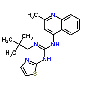 71079-48-6  2-(2,2-dimethylpropyl)-1-(2-methylquinolin-4-yl)-3-(1,3-thiazol-2-yl)guanidine