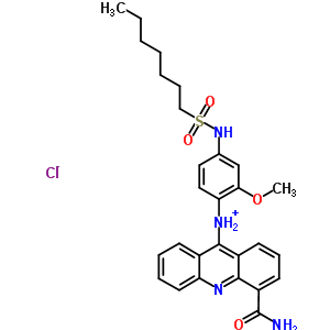 71803-06-0  4-カルバモイル-N-{4-[(ヘプチルスルホニル)アミノ]-2-メトキシフェニル}アクリジン-9-アミニウムクロリド