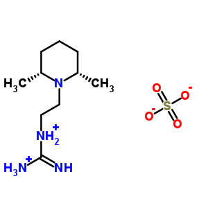 72877-38-4  (E)-N-{2-[(2R,6S)-2,6-dimethylpiperidin-1-yl]ethyl}(imino)methanediaminium sulfate