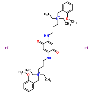 73680-61-2  3,3'-[(3,6-dioxocyclohexa-1,4-diene-1,4-diyl)diimino]bis[N,N-diethyl-N-(2-methoxybenzyl)propan-1-aminium] dichloride