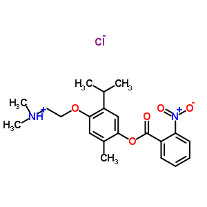 73771-70-7  N,N-dimethyl-2-{5-methyl-4-[(2-nitrobenzoyl)oxy]-2-(propan-2-yl)phenoxy}ethanaminium chloride