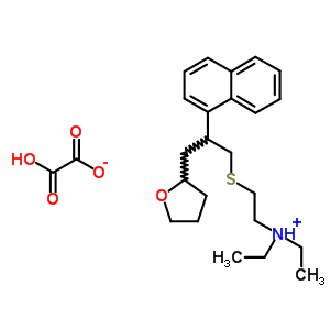 73839-68-6  N,N-diethyl-2-{[2-naphthalen-1-yl-3-(tetrahydrofuran-2-yl)propyl]sulfanyl}ethanamine ethanedioate