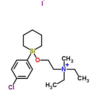 73954-29-7  2-{[1-(4-chlorophenyl)silinan-1-yl]oxy}-N,N-diethyl-N-methylethanaminium iodide