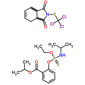 74725-95-4  propan-2-yl 2-{[ethoxy(propan-2-ylamino)phosphorothioyl]oxy}benzoate - 2-[(trichloromethyl)sulfanyl]-3a,4,7,7a-tetrahydro-1H-isoindole-1,3(2H)-dione (1:1)
