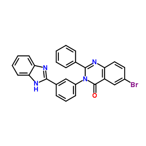 76618-02-5  3-[3-(1H-benzimidazol-2-yl)phenyl]-6-bromo-2-phenylquinazolin-4(3H)-one