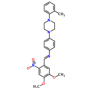 78932-98-6  N-[(E)-(4,5-dimethoxy-2-nitrophenyl)methylidene]-4-[4-(2-methylphenyl)piperazin-1-yl]aniline