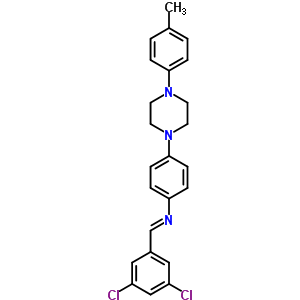 78933-00-3  N-[(E)-(3,5-dichlorophenyl)methylidene]-4-[4-(4-methylphenyl)piperazin-1-yl]aniline