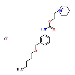 80171-77-3  1-{2-[({3-[(pentyloxy)methyl]phenyl}carbamoyl)oxy]ethyl}piperidinium chloride