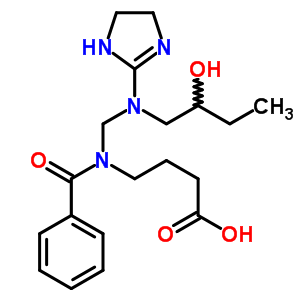 81186-19-8  4-(benzoyl{[4,5-dihydro-1H-imidazol-2-yl(2-hydroxybutyl)amino]methyl}amino)butanoic acid