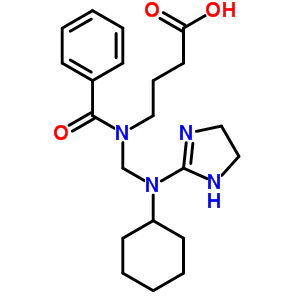 81186-20-1  4-(benzoyl{[cyclohexyl(4,5-dihydro-1H-imidazol-2-yl)amino]methyl}amino)butanoic acid