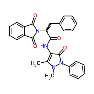 81217-05-2  N-(1,5-dimethyl-3-oxo-2-phenyl-2,3-dihydro-1H-pyrazol-4-yl)-2-(1,3-dioxo-1,3-dihydro-2H-isoindol-2-yl)-3-phenylpropanamide