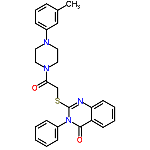 81262-79-5  2-({2-[4-(3-methylphenyl)piperazin-1-yl]-2-oxoethyl}sulfanyl)-3-phenylquinazolin-4(3H)-one