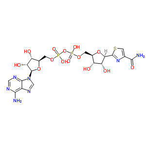 83285-83-0  [(2R,3S,4R,5R)-5-(6-amino-9H-purin-9-yl)-3,4-dihydroxytetrahydrofuran-2-yl]methyl [(2R,3S,4R,5R)-5-(4-carbamoyl-1,3-thiazol-2-yl)-3,4-dihydroxytetrahydrofuran-2-yl]methyl dihydrogen diphosphate (non-preferred name)