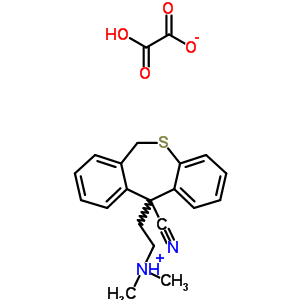 87997-49-7  2-(11-cyano-6H-benzo[c][1]benzothiepin-11-yl)ethyl-dimethyl-ammonium; 2-hydroxy-2-oxo-acetate