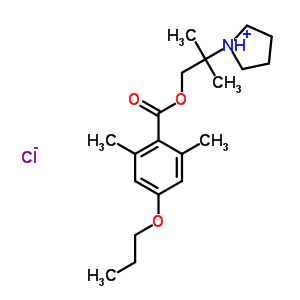 95619-40-2  1-{1-[(2,6-dimethyl-4-propoxybenzoyl)oxy]-2-methylpropan-2-yl}pyrrolidinium chloride