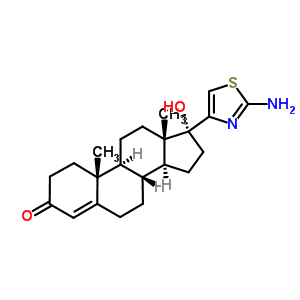 96149-28-9  (17alpha)-17-(2-amino-1,3-thiazol-4-yl)-17-hydroxyandrost-4-en-3-one