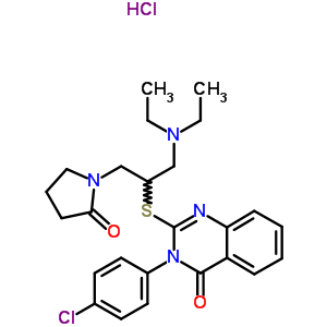 117038-98-9  3-(4-chlorophenyl)-2-{[1-(diethylamino)-3-(2-oxopyrrolidin-1-yl)propan-2-yl]sulfanyl}quinazolin-4(3H)-one hydrochloride (1:1)