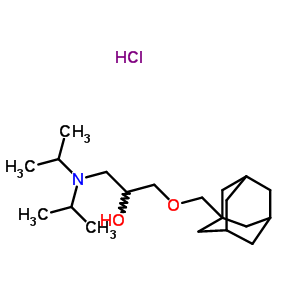 27866-21-3  1-(dipropan-2-ylamino)-3-(tricyclo[3.3.1.1~3,7~]dec-1-ylmethoxy)propan-2-ol hydrochloride (1:1)