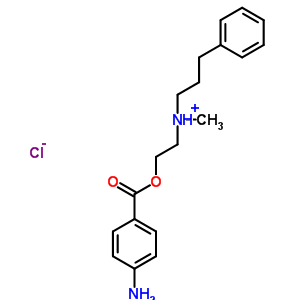 69780-99-0  N-{2-[(4-aminobenzoyl)oxy]ethyl}-N-methyl-3-phenylpropan-1-aminium chloride