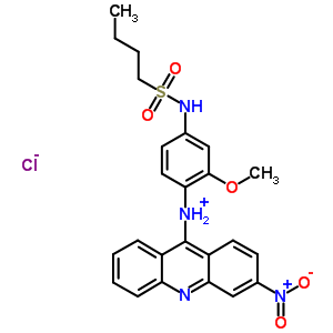 71803-01-5  N-{4-[(butylsulfonyl)amino]-2-methoxyphenyl}-3-nitroacridin-9-aminium chloride