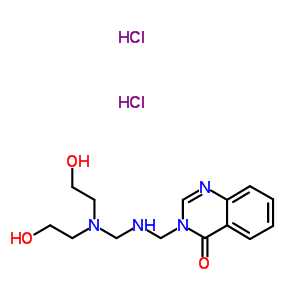 75159-21-6  3-[({[bis(2-hydroxyethyl)amino]methyl}amino)methyl]quinazolin-4(3H)-one dihydrochloride