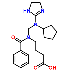 81186-21-2  4-(benzoyl{[cyclopentyl(4,5-dihydro-1H-imidazol-2-yl)amino]methyl}amino)butanoic acid