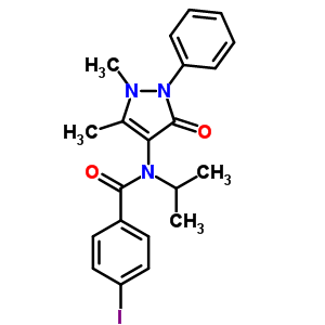 81217-11-0  N-(1,5-dimethyl-3-oxo-2-phenyl-2,3-dihydro-1H-pyrazol-4-yl)-4-iodo-N-(propan-2-yl)benzamide