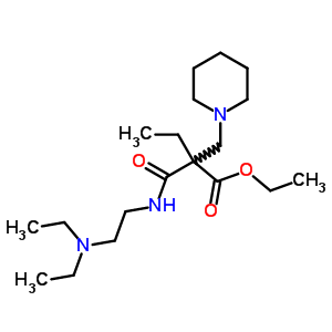 94434-30-7  ethyl 2-{[2-(diethylamino)ethyl]carbamoyl}-2-(piperidin-1-ylmethyl)butanoate