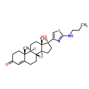 98424-37-4  (17alpha)-17-hydroxy-17-[2-(propylamino)-1,3-thiazol-4-yl]androst-4-en-3-one