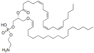 103597-60-0  2-aminoethoxy-[(2R)-2-[(5Z,8Z,11Z,14Z)-icosa-5,8,11,14-tetraenoyl]oxy-3-[(Z)-octadec-1-enoxy]propoxy]phosphinic acid