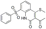 145499-14-5  2(1H)-Quinolinone, 3-acetyl-4-(methylthio)-8-(phenylsulfonyl)-