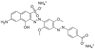 150202-11-2  1-Hydroxy-2-[4-(4-carboxyphenylazo)-(2,5-dimethoxyphenylazo)]-3-sulfo-7-aminonaphthalene diammonium salt
