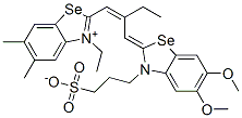 35498-95-4  2-[2-[[5,6-dimethoxy-3-(3-sulphonatopropyl)-(3H)-benzoselenazol-2-ylidene]methyl]but-1-enyl]-3-ethyl-5,6-dimethylbenzoselenazolium