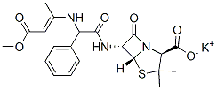 40126-27-0  potassium [2S-[2α,5α,6β(S*)]]-6-[[[(3-methoxy-1-methyl-3-oxoprop-1-enyl)amino]phenylacetyl]amino]-3,3-dimethyl-7-oxo-4-thia-1-azabicyclo[3.2.0]heptane-2-carboxylate