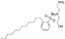 68084-55-9  dodecylbenzenesulphonic acid, compound with 2-[(2-aminoethyl)amino]ethanol (1:1)