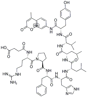 76524-84-0  N-succinyl-arg-pro-phe-his-leu-leu-*val-tyr 7-ami