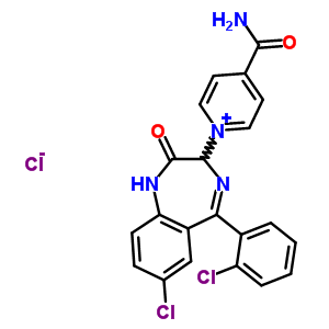 53072-50-7  4-carbamoyl-1-[7-chloro-5-(2-chlorophenyl)-2-oxo-2,3-dihydro-1H-1,4-benzodiazepin-3-yl]pyridinium chloride