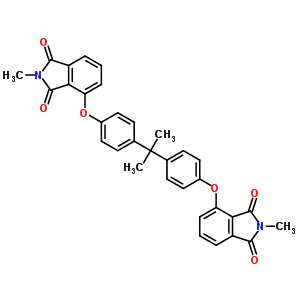 54395-51-6  4,4'-[propane-2,2-diylbis(benzene-4,1-diyloxy)]bis(2-methyl-1H-isoindole-1,3(2H)-dione)