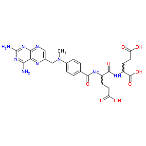 71074-49-2  Acide N-(4-{[(2,4-diaminoptéridine-6-yl)méthyl](méthyl)amino}benzoyl)-alpha-glutamylglutamique 