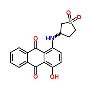 25783-56-6;63468-41-7  1-[(1,1-dioxidotetrahydrothiophen-3-yl)amino]-4-hydroxyanthracene-9,10-dione