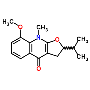 52486-77-8  8-methoxy-9-methyl-2-(propan-2-yl)-3,9-dihydrofuro[2,3-b]quinolin-4(2H)-one