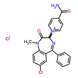 53149-40-9  4-carbamoyl-1-(7-chloro-1-methyl-2-oxo-5-phenyl-2,3-dihydro-1H-1,4-benzodiazepin-3-yl)pyridinium chloride
