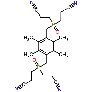 53506-00-6  3,3',3'',3'''-[(2,3,5,6-tetramethylbenzene-1,4-diyl)bis(methanediylphosphoryl)]tetrapropanenitrile