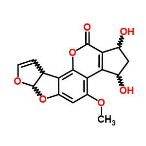 55446-27-0  1,3-dihydroxy-4-methoxy-2,3,6a,9a-tetrahydrocyclopenta[c]furo[3',2':4,5]furo[2,3-h]chromen-11(1H)-one