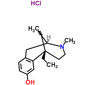 56711-09-2  (2S,6S)-6-ethyl-3,11-dimethyl-1,2,3,4,5,6-hexahydro-2,6-methano-3-benzazocin-8-ol hydrochloride (1:1)