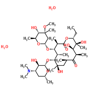 59319-72-1  (3R,4S,5S,6R,7R,9R,11R,12R,13S,14R)-6-{[(2S,3R,4S,6R)-4-(dimethylamino)-3-hydroxy-6-methyltetrahydro-2H-pyran-2-yl]oxy}-14-ethyl-7,12,13-trihydroxy-4-{[(2R,4R,5S,6S)-5-hydroxy-4-methoxy-4,6-dimethyltetrahydro-2H-pyran-2-yl]oxy}-3,5,7,9,11,13-hexamethyloxa