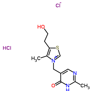 614-05-1  5-(2-hidroxietil)-4-metil-3-[(2-metil-6-oxo-1,6-dihidropirimidin-5-il)metil]-1,3-tiazol-3-ium-klorid-hidroklorid (1:1:1)