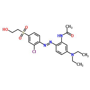 62335-85-7  N-{2-[(E)-{2-chloro-4-[(2-hydroxyethyl)sulfonyl]phenyl}diazenyl]-5-(diethylamino)phenyl}acetamide