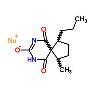 63990-02-3  sodium 1-methyl-6,10-dioxo-4-propyl-7,9-diazaspiro[4.5]dec-7-en-8-olate